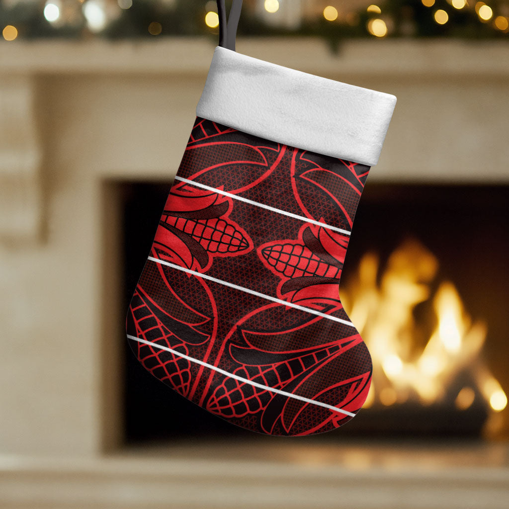 Scarlet Red Khotso Mojalefa Poone Christmas Stocking Basotho Khotso Blanket Inspired