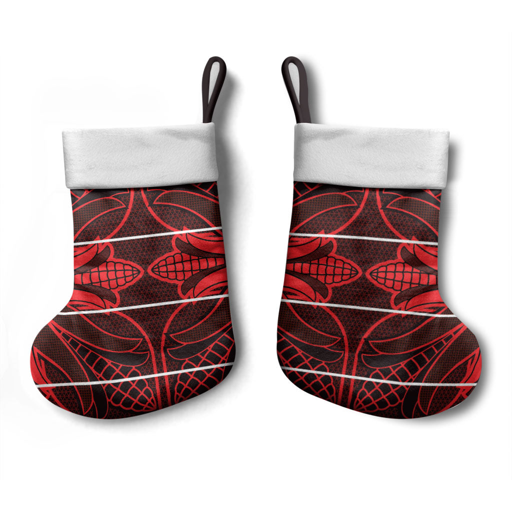 Scarlet Red Khotso Mojalefa Poone Christmas Stocking Basotho Khotso Blanket Inspired