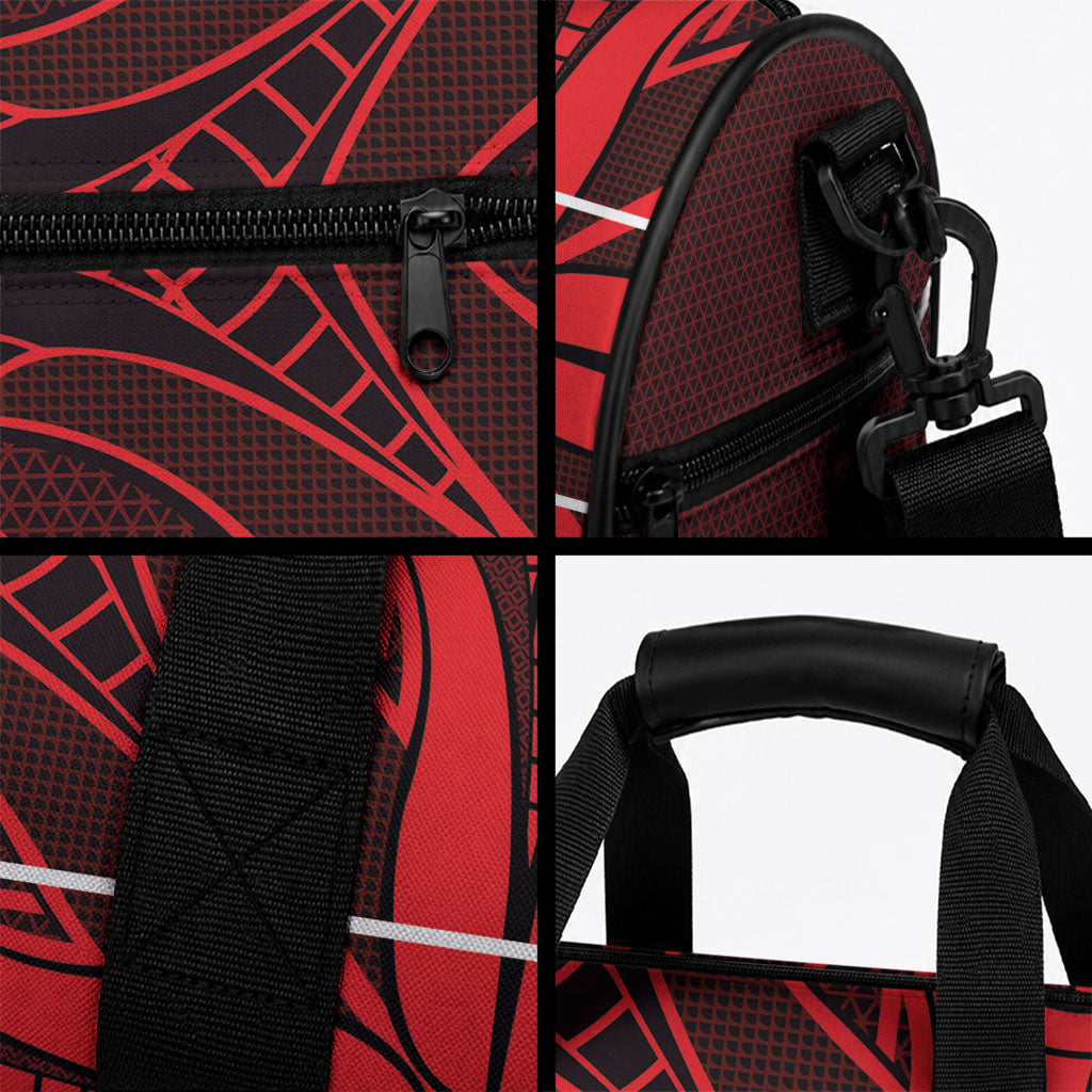 Scarlet Red Khotso Mojalefa Poone Duffle Bag Basotho Khotso Blanket Inspired