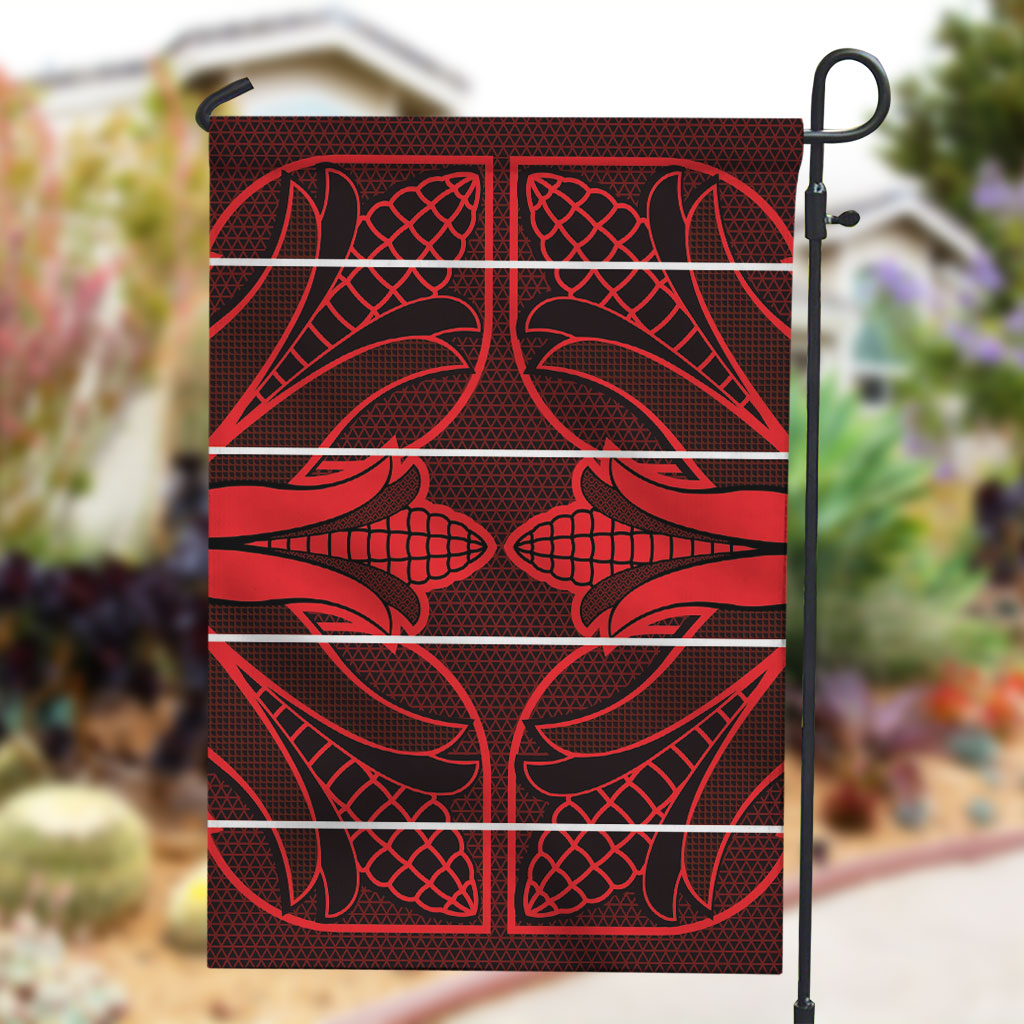 Scarlet Red Khotso Mojalefa Poone Garden Flag Basotho Khotso Blanket Inspired