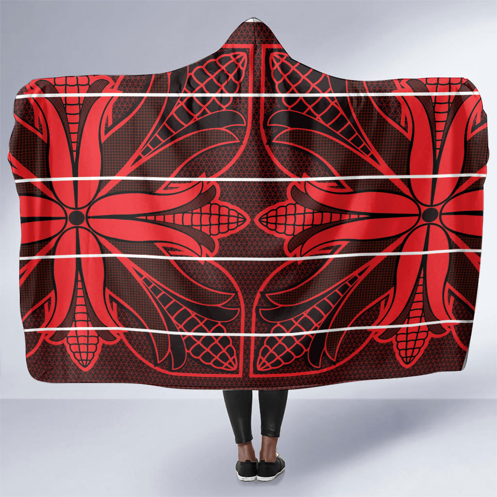 Scarlet Red Khotso Mojalefa Poone Hooded Blanket Basotho Khotso Blanket Inspired