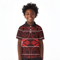 Scarlet Red Khotso Mojalefa Poone Kid Polo Shirt Basotho Khotso Blanket Inspired
