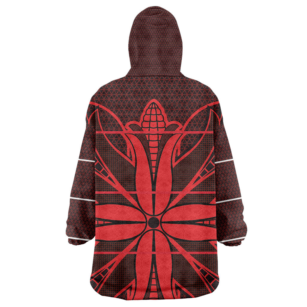 Scarlet Red Khotso Mojalefa Poone Kid Wearable Blanket Hoodie Basotho Khotso Blanket Inspired
