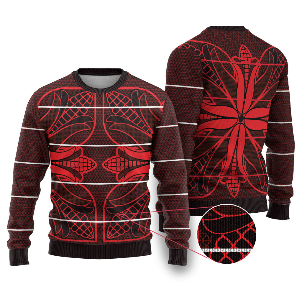 Scarlet Red Khotso Mojalefa Poone Ugly Christmas Sweater Basotho Khotso Blanket Inspired