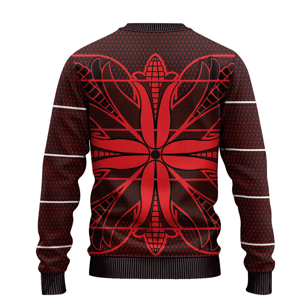 Scarlet Red Khotso Mojalefa Poone Ugly Christmas Sweater Basotho Khotso Blanket Inspired