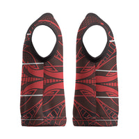 Scarlet Red Khotso Mojalefa Poone Christmas Knitted V-Neck Vest Basotho Khotso Blanket Inspired