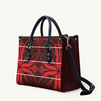Scarlet Red Khotso Mojalefa Poone Leather Bag Basotho Khotso Blanket Inspired