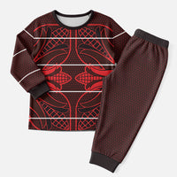 Scarlet Red Khotso Mojalefa Poone Christmas Pajama Set Basotho Khotso Blanket Inspired