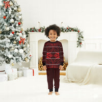 Scarlet Red Khotso Mojalefa Poone Christmas Pajama Set Basotho Khotso Blanket Inspired