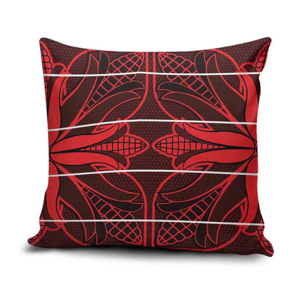 Scarlet Red Khotso Mojalefa Poone Pillow Cover Basotho Khotso Blanket Inspired