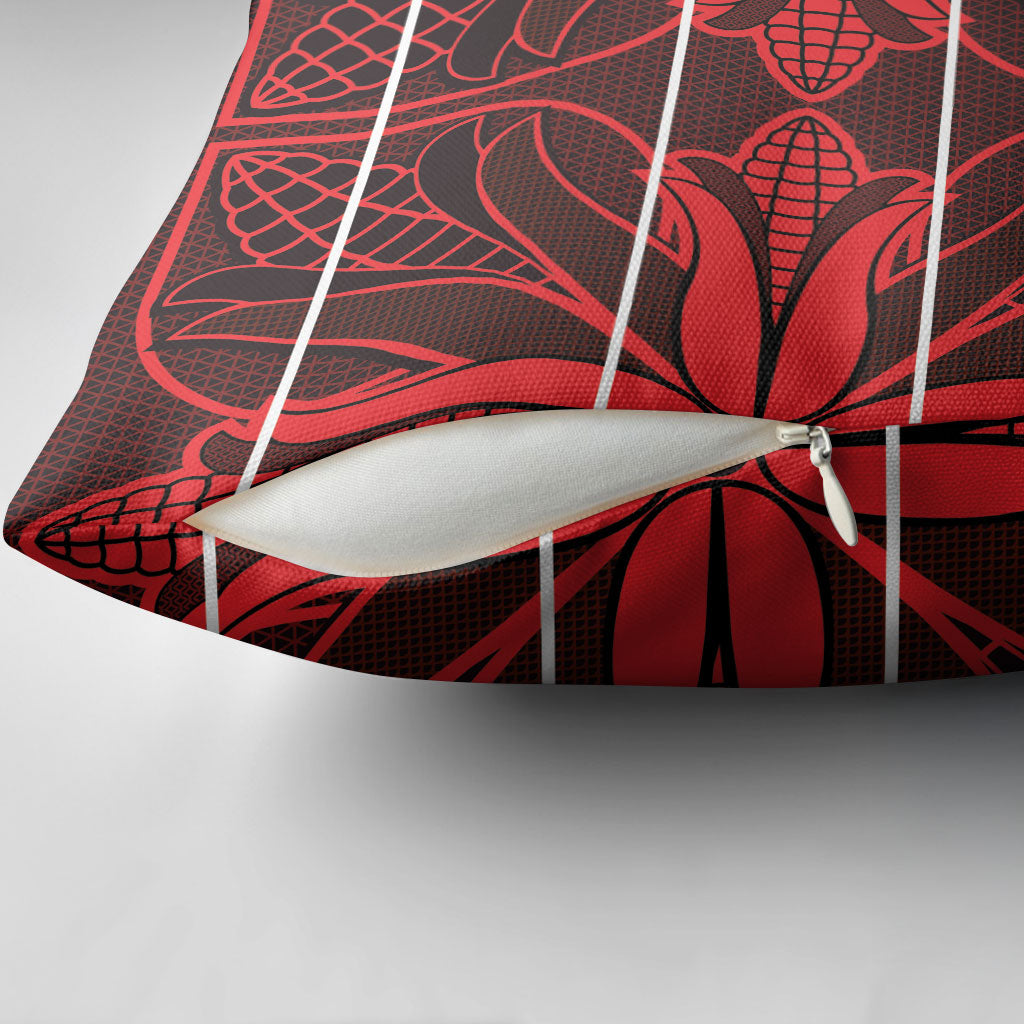 Scarlet Red Khotso Mojalefa Poone Pillow Cover Basotho Khotso Blanket Inspired