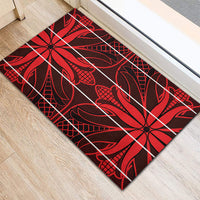 Scarlet Red Khotso Mojalefa Poone Rubber Doormat Basotho Khotso Blanket Inspired