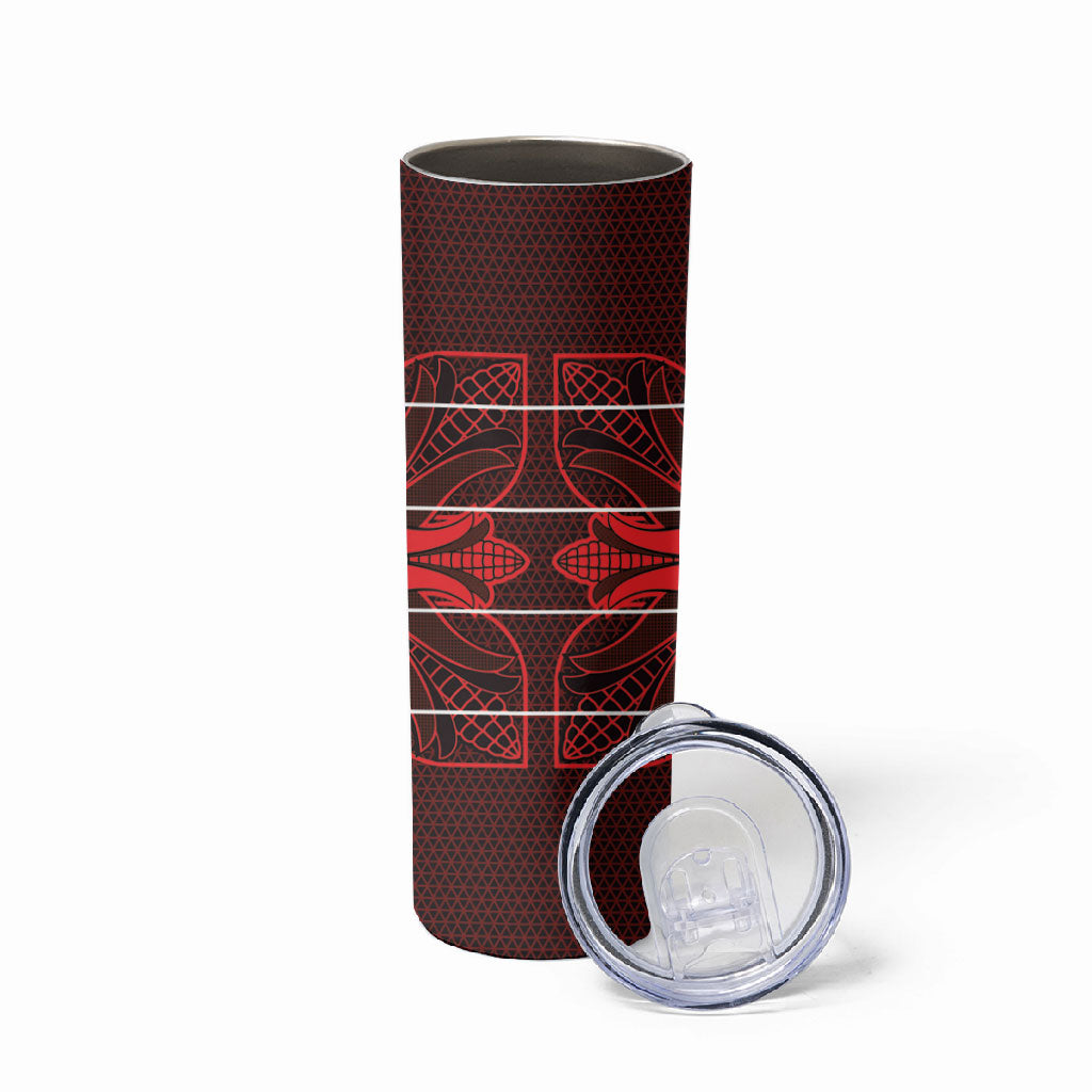 Scarlet Red Khotso Mojalefa Poone Skinny Tumbler Basotho Khotso Blanket Inspired