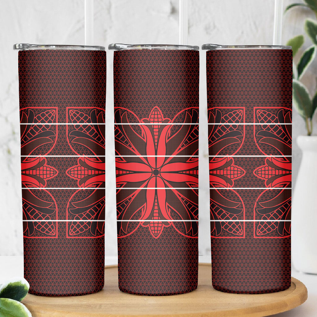 Scarlet Red Khotso Mojalefa Poone Skinny Tumbler Basotho Khotso Blanket Inspired