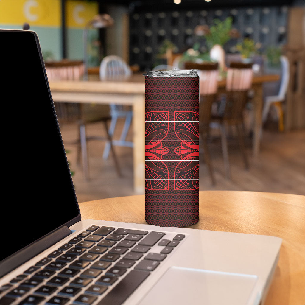 Scarlet Red Khotso Mojalefa Poone Skinny Tumbler Basotho Khotso Blanket Inspired