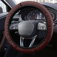 Scarlet Red Khotso Mojalefa Poone Steering Wheel Cover Basotho Khotso Blanket Inspired