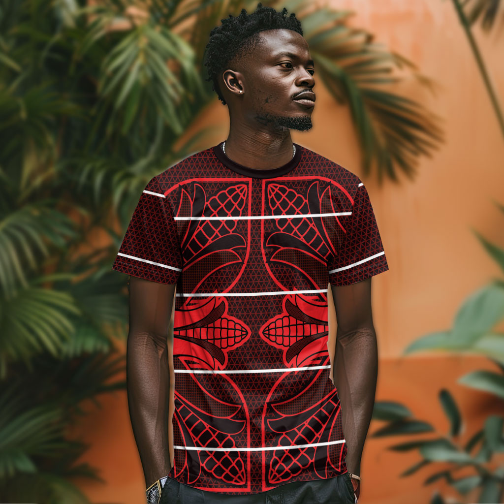 Scarlet Red Khotso Mojalefa Poone T shirt Basotho Khotso Blanket Inspired