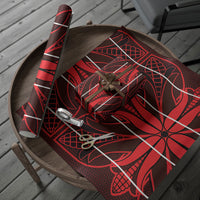 Scarlet Red Khotso Mojalefa Poone Wrapping Paper Basotho Khotso Blanket Inspired