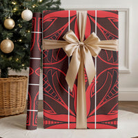 Scarlet Red Khotso Mojalefa Poone Wrapping Paper Basotho Khotso Blanket Inspired