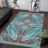 Turquoise Khotso Mojalefa Poone Area Rug Basotho Khotso Blanket Inspired