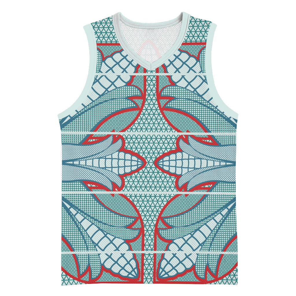 Turquoise Khotso Mojalefa Poone Basketball Jersey Basotho Khotso Blanket Inspired