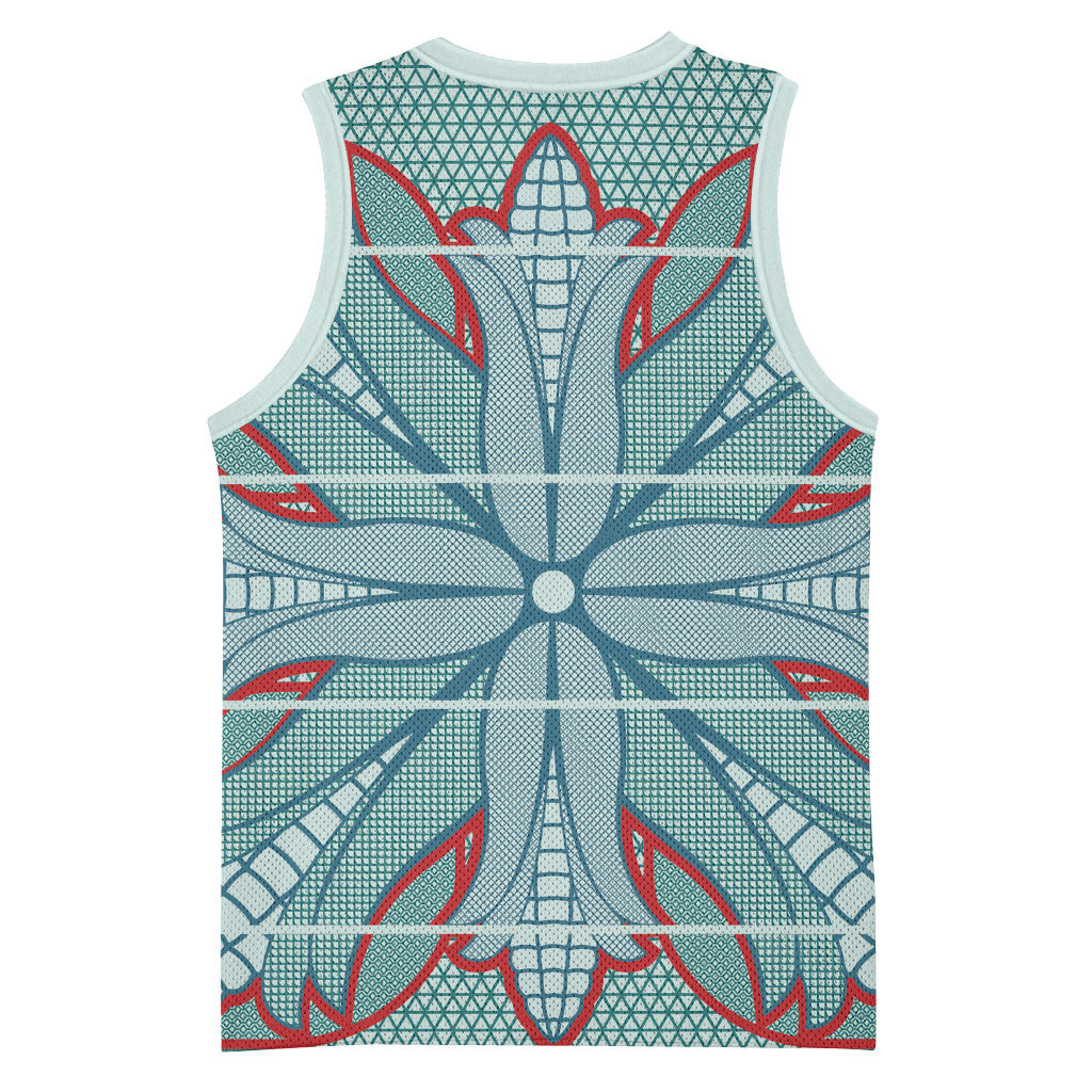 Turquoise Khotso Mojalefa Poone Basketball Jersey Basotho Khotso Blanket Inspired