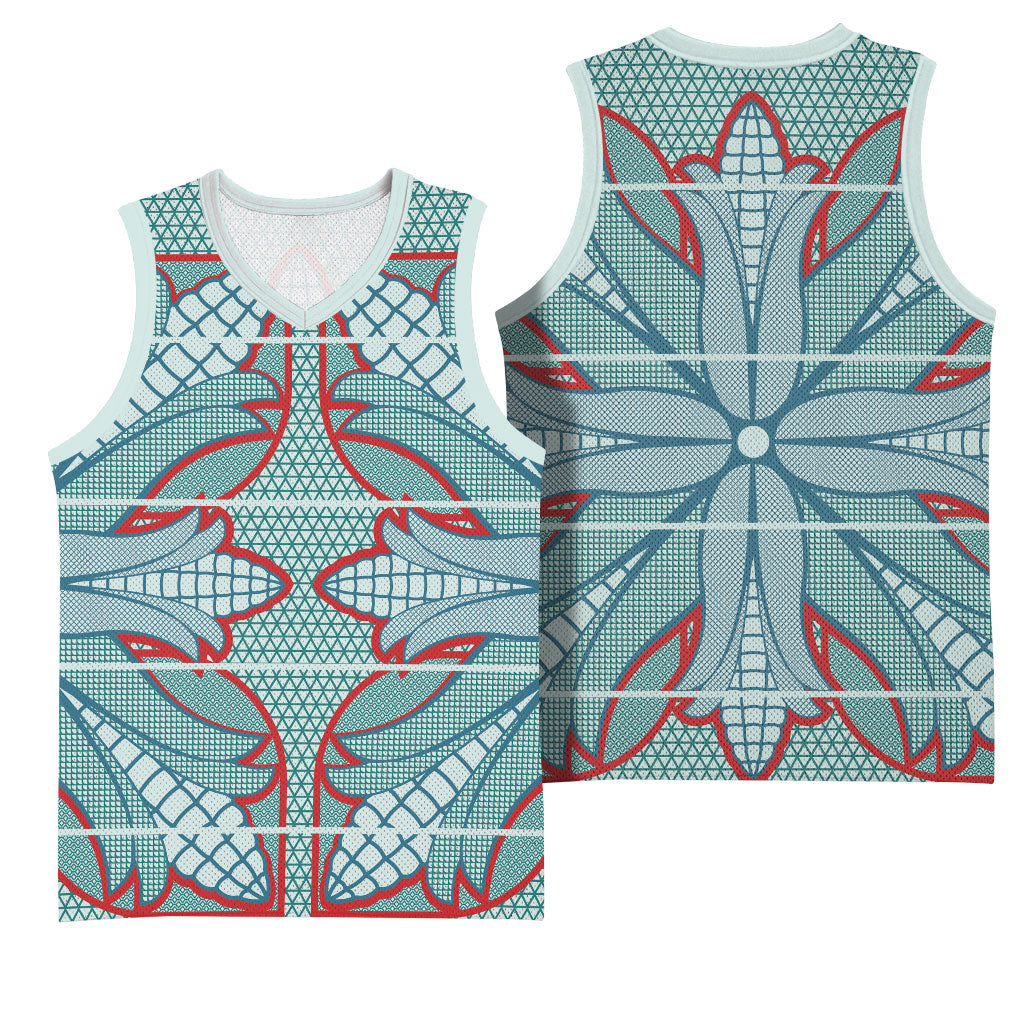 Turquoise Khotso Mojalefa Poone Basketball Jersey Basotho Khotso Blanket Inspired