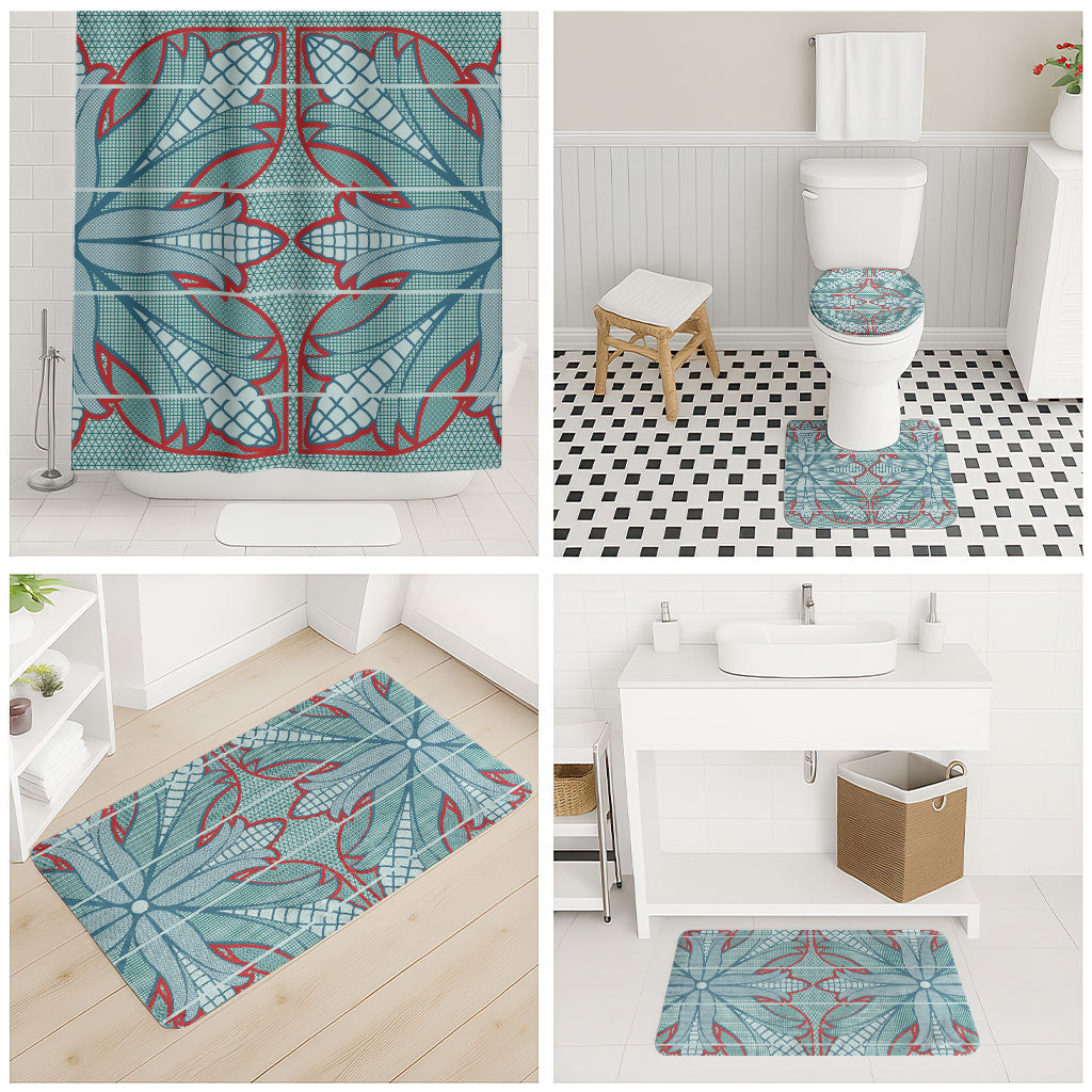 Turquoise Khotso Mojalefa Poone Bathroom Set Basotho Khotso Blanket Inspired