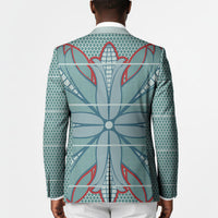 Turquoise Khotso Mojalefa Poone Blazer Basotho Khotso Blanket Inspired