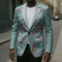 Turquoise Khotso Mojalefa Poone Blazer Basotho Khotso Blanket Inspired