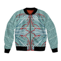 Turquoise Khotso Mojalefa Poone Bomber Jacket Basotho Khotso Blanket Inspired