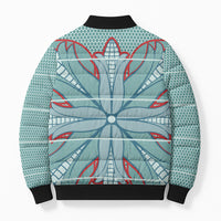 Turquoise Khotso Mojalefa Poone Bomber Puffer Jacket Basotho Khotso Blanket Inspired