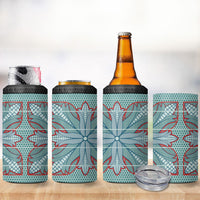 Turquoise Khotso Mojalefa Poone 4 in 1 Can Cooler Tumbler Basotho Khotso Blanket Inspired