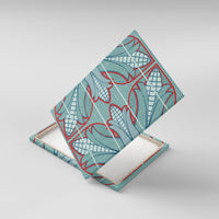 Turquoise Khotso Mojalefa Poone Canvas Wall Art Basotho Khotso Blanket Inspired