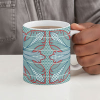 Turquoise Khotso Mojalefa Poone Ceramic Mug Basotho Khotso Blanket Inspired