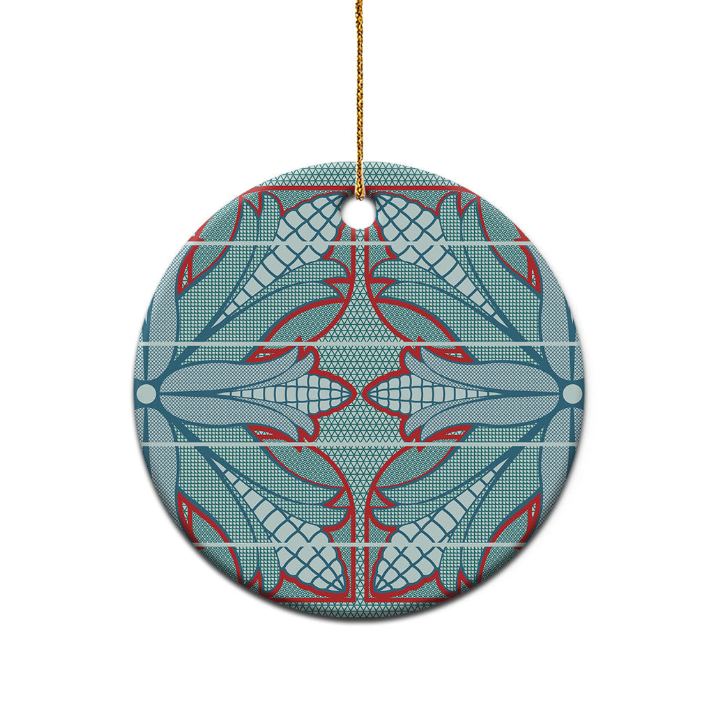 Turquoise Khotso Mojalefa Poone Ceramic Ornament Basotho Khotso Blanket Inspired