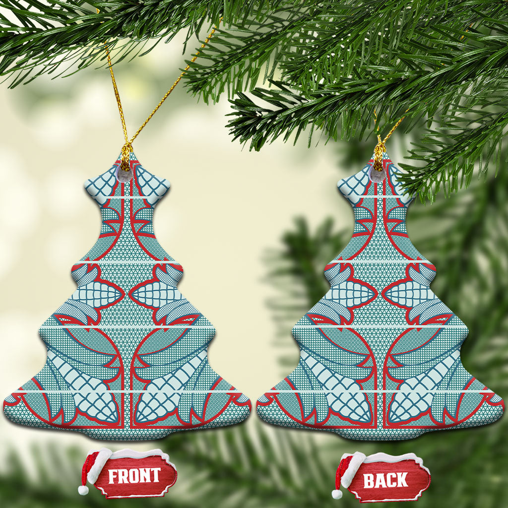 Turquoise Khotso Mojalefa Poone Ceramic Ornament Basotho Khotso Blanket Inspired