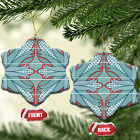 Turquoise Khotso Mojalefa Poone Ceramic Ornament Basotho Khotso Blanket Inspired