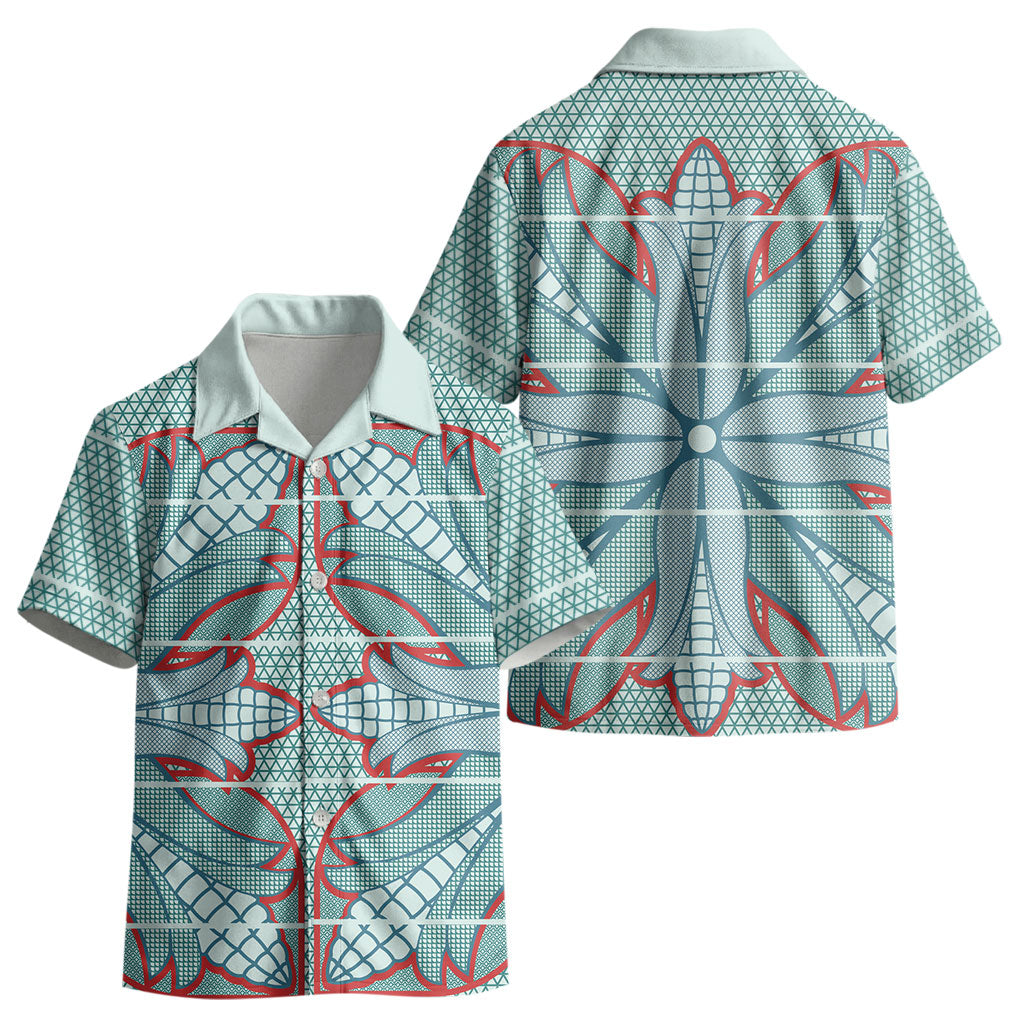 Turquoise Khotso Mojalefa Poone Kid Hawaiian Shirt Basotho Khotso Blanket Inspired