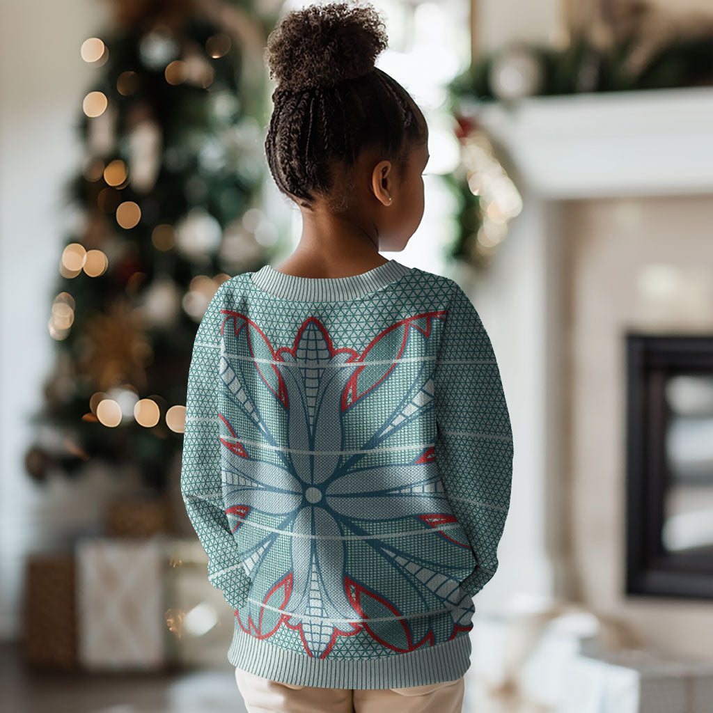 Turquoise Khotso Mojalefa Poone Kid Ugly Christmas Sweater Basotho Khotso Blanket Inspired