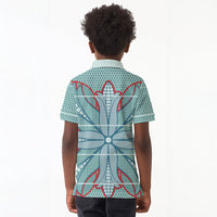 Turquoise Khotso Mojalefa Poone Kid Polo Shirt Basotho Khotso Blanket Inspired