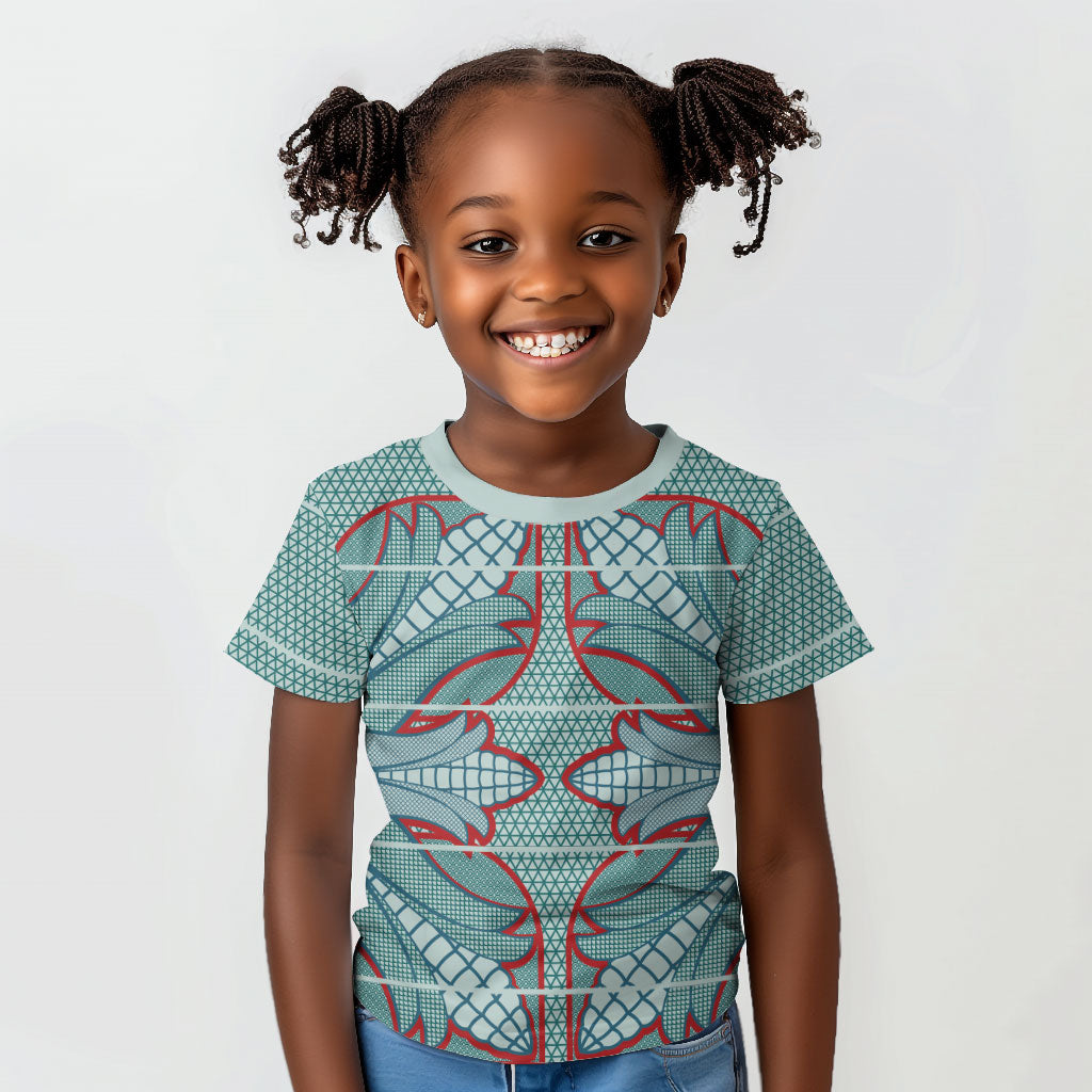Turquoise Khotso Mojalefa Poone Kid T shirt Basotho Khotso Blanket Inspired
