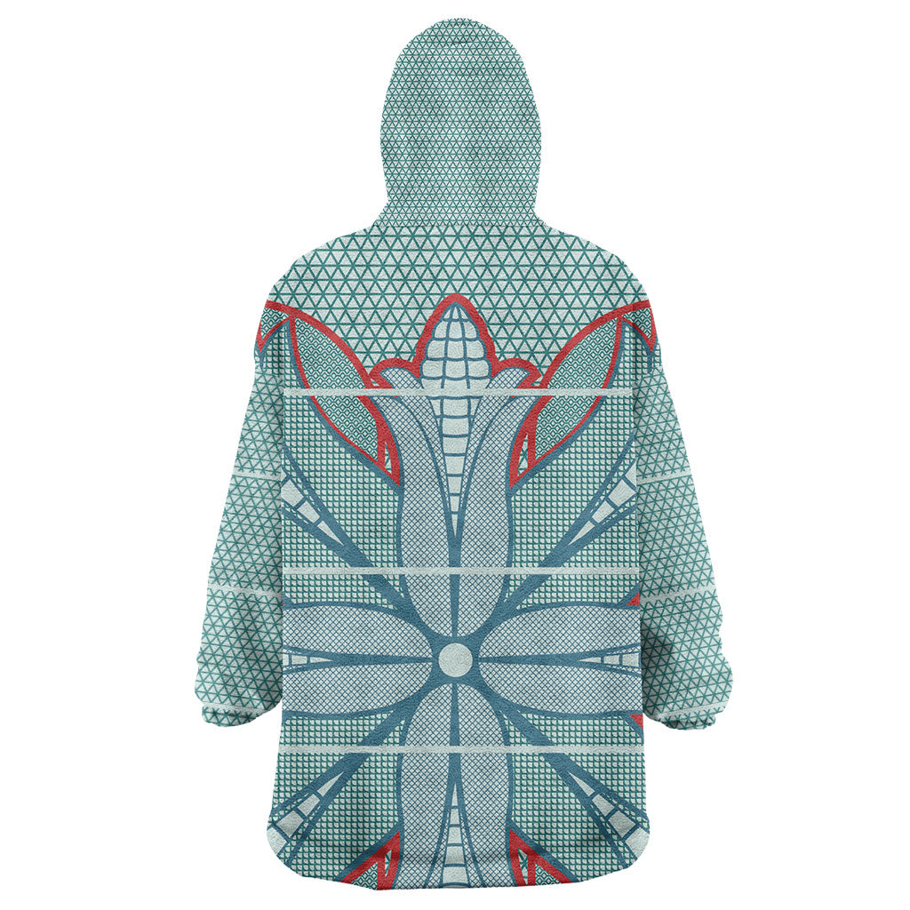 Turquoise Khotso Mojalefa Poone Kid Wearable Blanket Hoodie Basotho Khotso Blanket Inspired