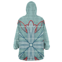 Turquoise Khotso Mojalefa Poone Kid Wearable Blanket Hoodie Basotho Khotso Blanket Inspired