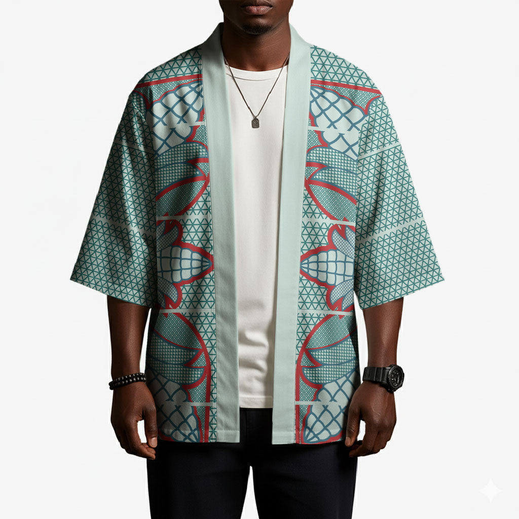 Turquoise Khotso Mojalefa Poone Kimono Basotho Khotso Blanket Inspired