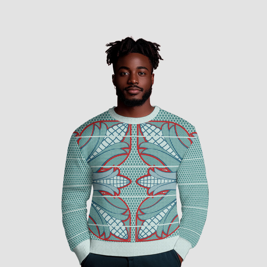Turquoise Khotso Mojalefa Poone Ugly Christmas Sweater Basotho Khotso Blanket Inspired