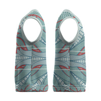 Turquoise Khotso Mojalefa Poone Christmas Knitted V-Neck Vest Basotho Khotso Blanket Inspired