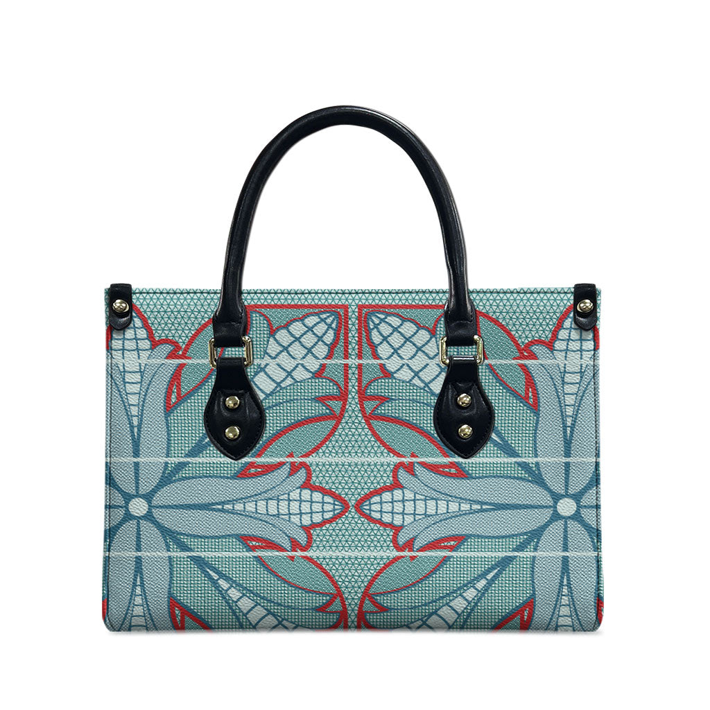 Turquoise Khotso Mojalefa Poone Leather Bag Basotho Khotso Blanket Inspired