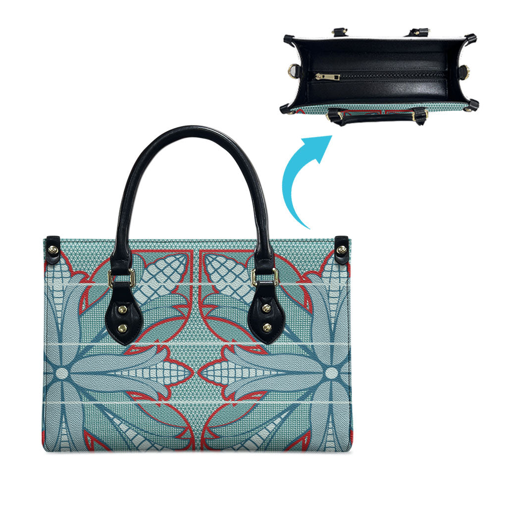 Turquoise Khotso Mojalefa Poone Leather Bag Basotho Khotso Blanket Inspired