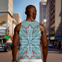 Turquoise Khotso Mojalefa Poone Men Tank Top Basotho Khotso Blanket Inspired